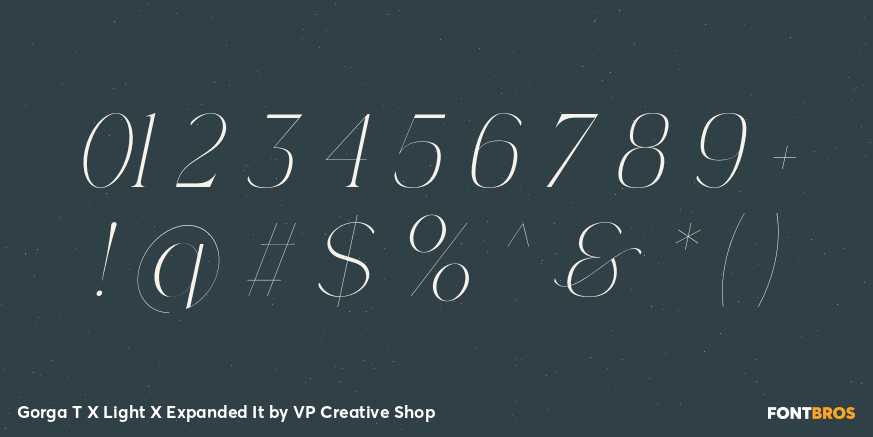 Gorga T X Light X Expanded It Font Poster #4