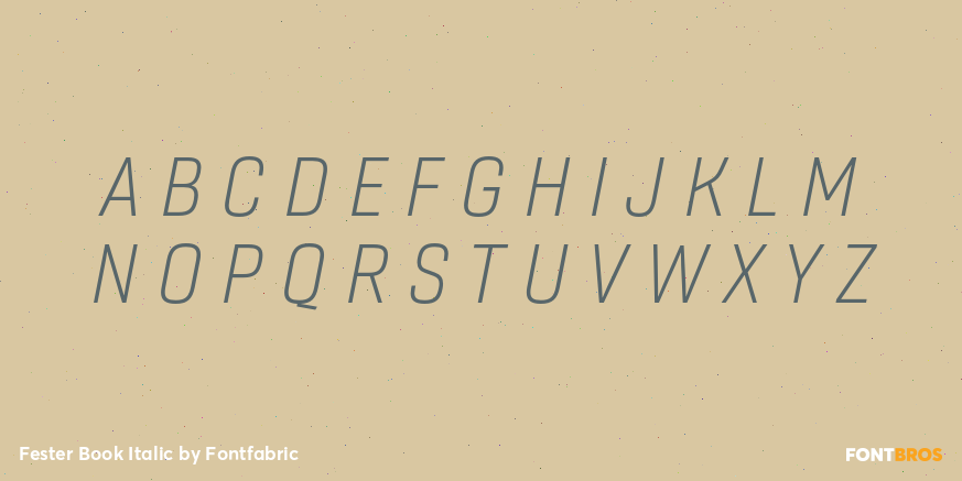 Fester Book Italic Font Poster #2