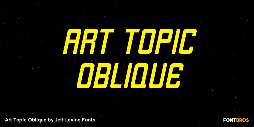 Art Topic Oblique Font Poster #1