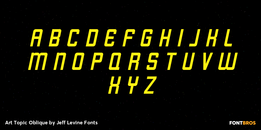 Art Topic Oblique Font Poster #2