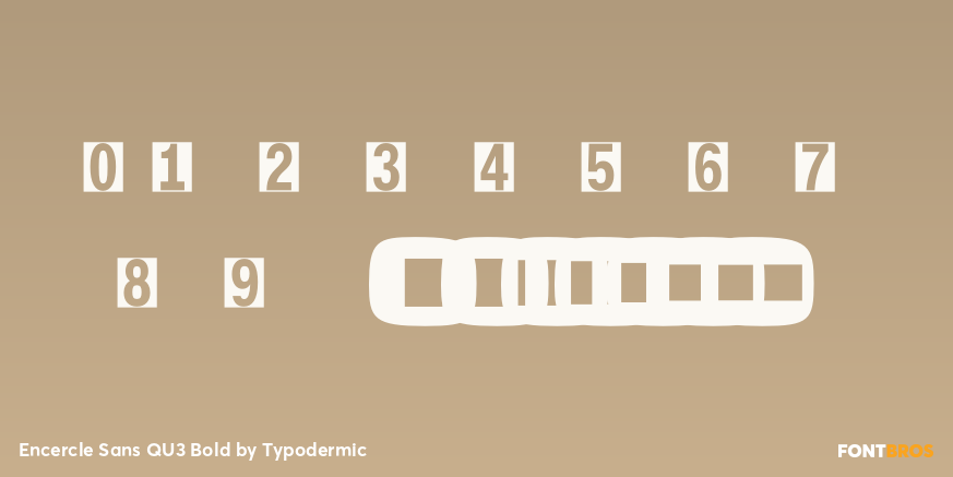 Encercle Sans QU3 Bold Font Poster #1
