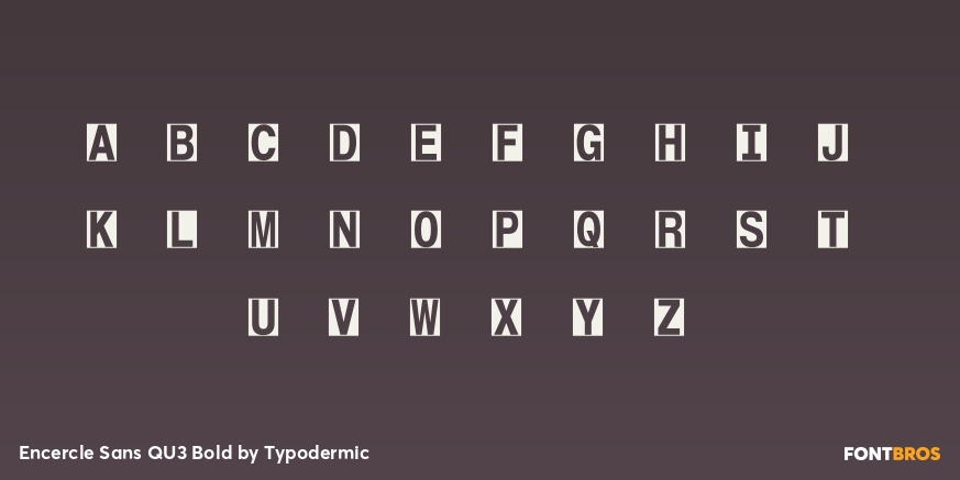 Encercle Sans QU3 Bold Font Poster #1