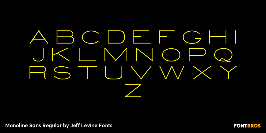 Monoline Sans Regular Font Poster #3