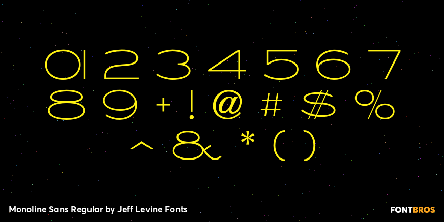 Monoline Sans Regular Font Poster #4