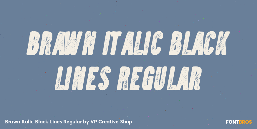 Brawn Italic Black Lines Regular Poster