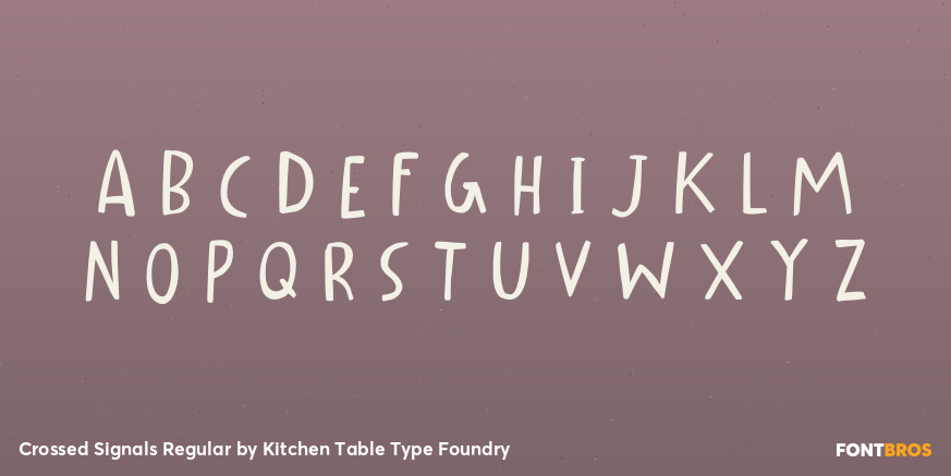 Crossed Signals Regular Font Poster #2