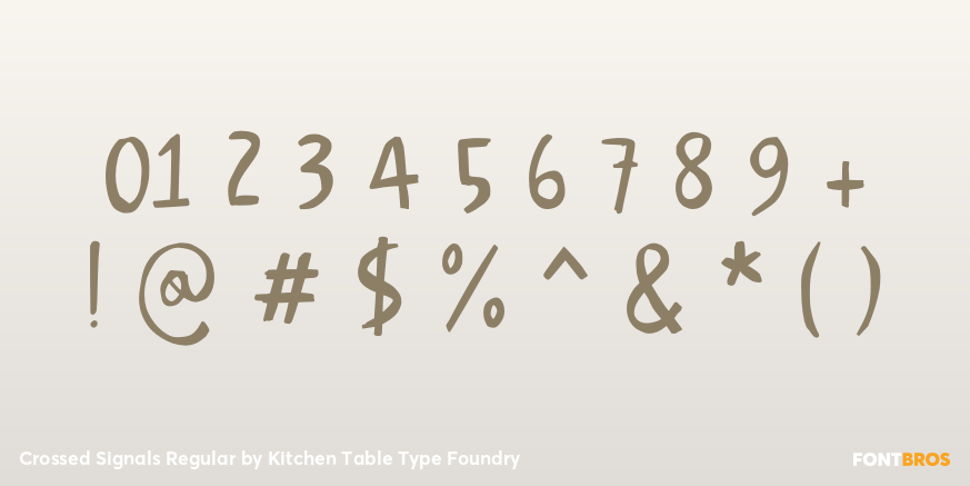 Crossed Signals Regular Font Poster #4