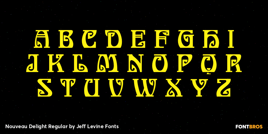 Nouveau Delight Regular Font Poster #1