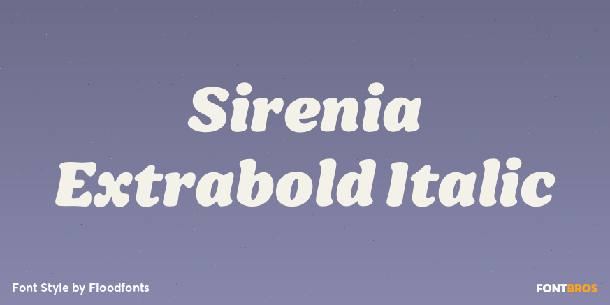 Sirenia Extrabold Italic Poster