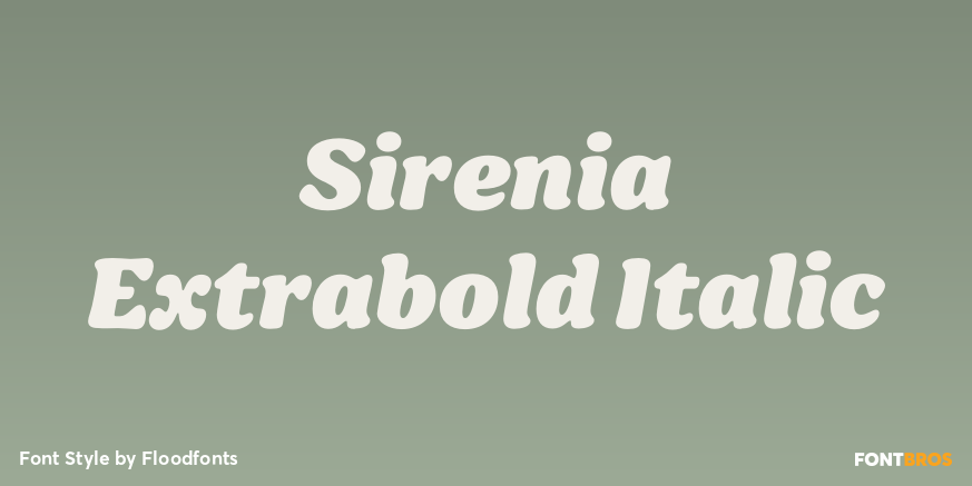 Sirenia Extrabold Italic Poster