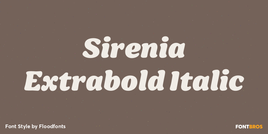 Sirenia Extrabold Italic Poster