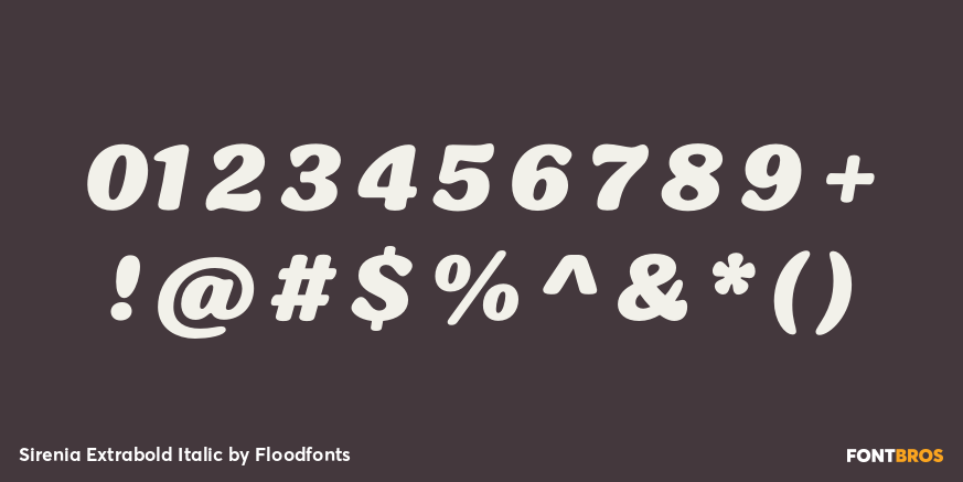 Sirenia Extrabold Italic Font Poster #1