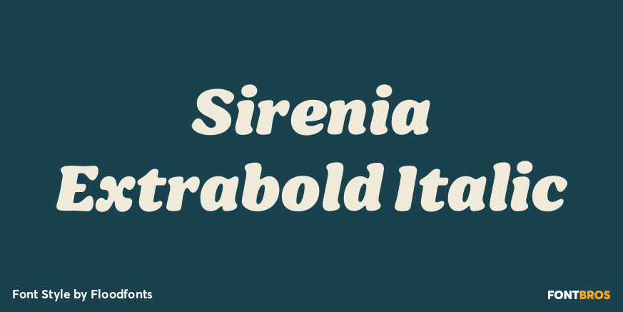 Sirenia Extrabold Italic Poster