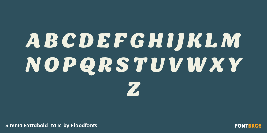 Sirenia Extrabold Italic Font Poster #2
