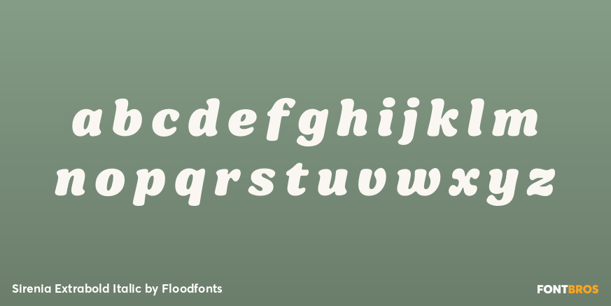 Sirenia Extrabold Italic Font Poster #3