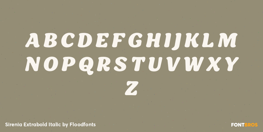 Sirenia Extrabold Italic Font Poster #1