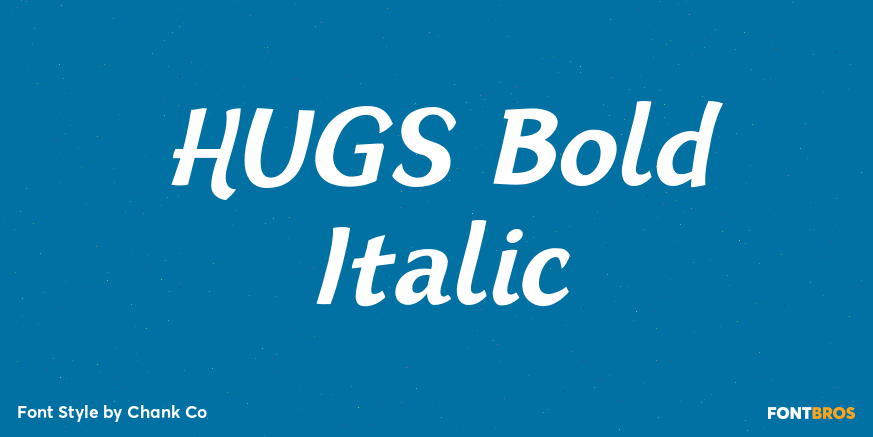 HUGS Bold Italic Poster