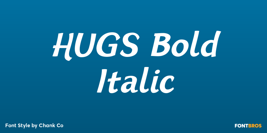 HUGS Bold Italic Poster
