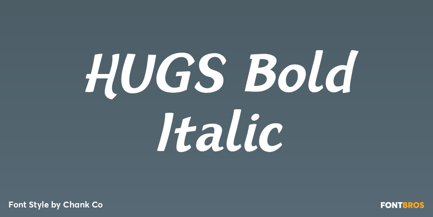 HUGS Bold Italic Poster