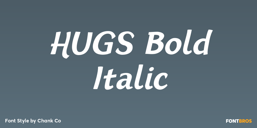 HUGS Bold Italic Poster
