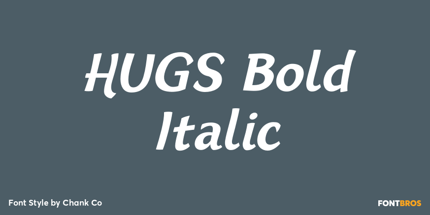 HUGS Bold Italic Poster