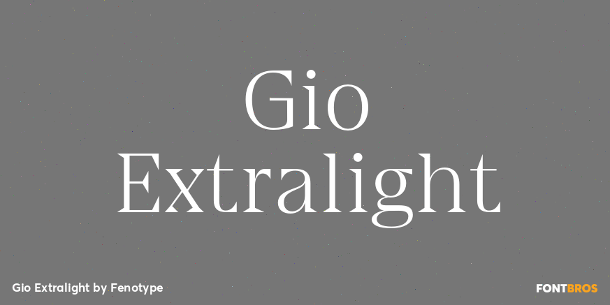 Gio Extralight Font Poster #1