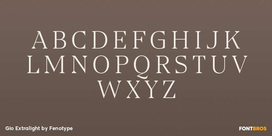 Gio Extralight Font Poster #2