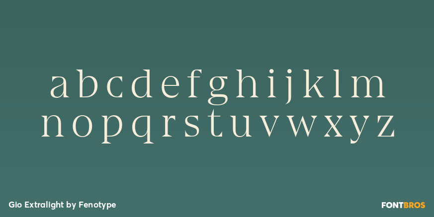 Gio Extralight Font Poster #3