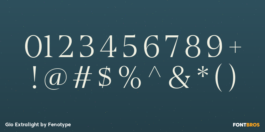 Gio Extralight Font Poster #4