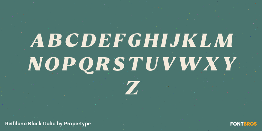 Reifilano Black Italic Font Poster #2
