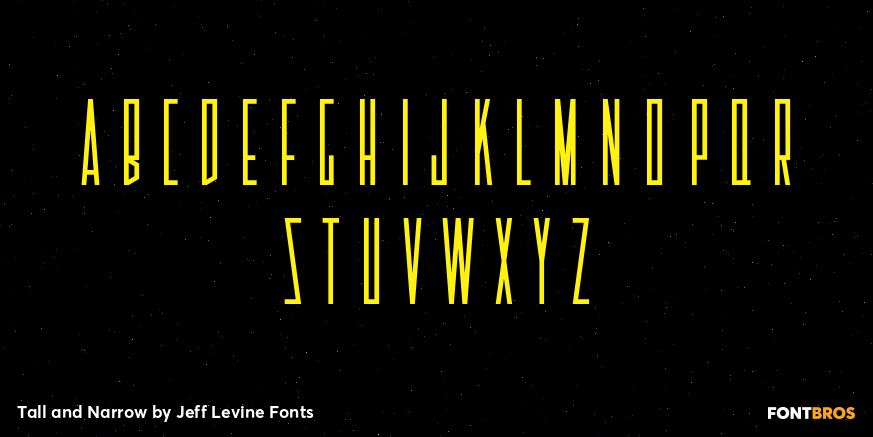 Tall and Narrow Font Poster #2