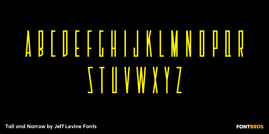 Tall and Narrow Font Poster #3