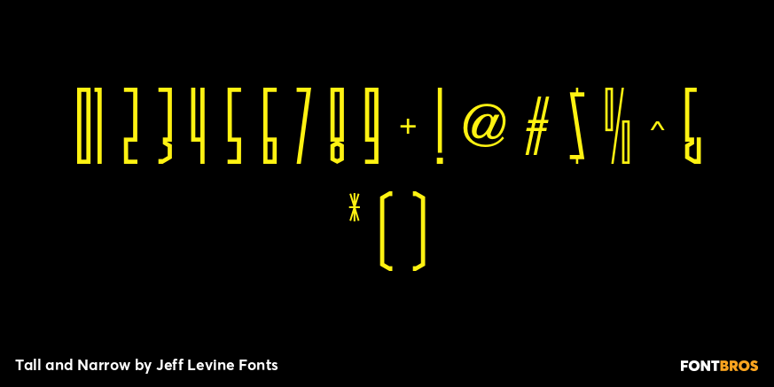 Tall and Narrow Font Poster #4