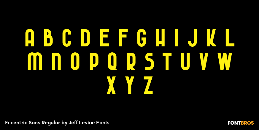 Eccentric Sans Regular Font Poster #2