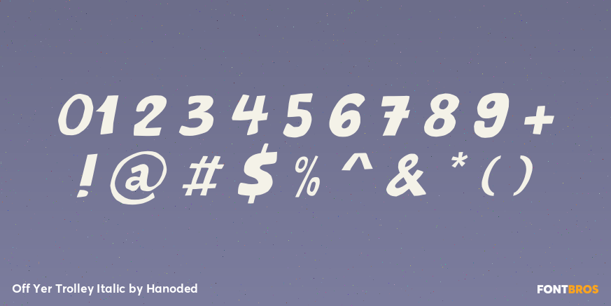 Off Yer Trolley Italic Font Poster #4