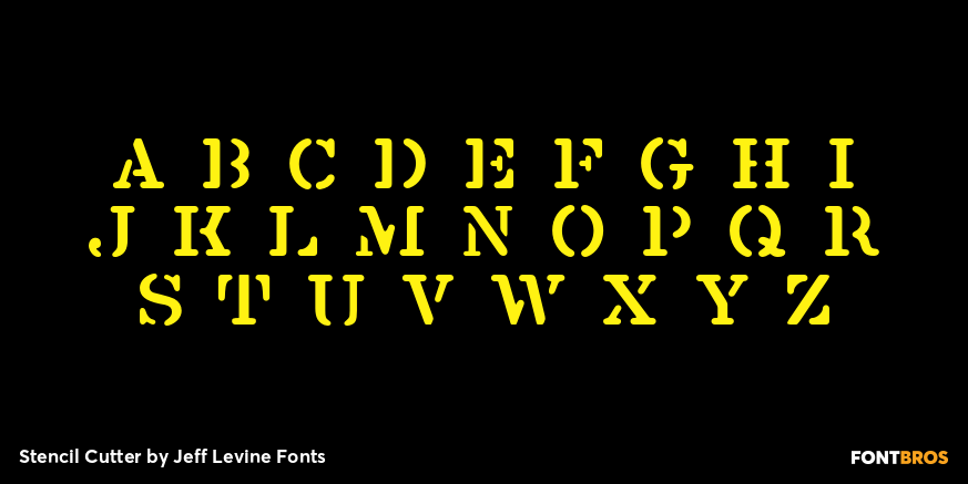 Stencil Cutter Font Poster #3