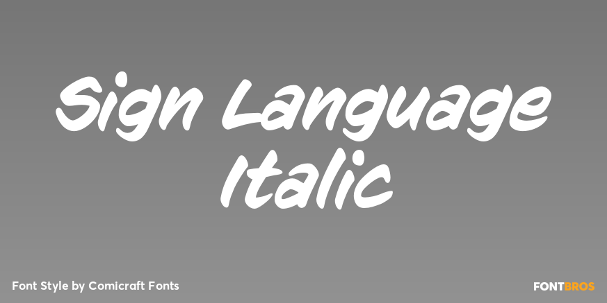 Sign Language Italic Poster