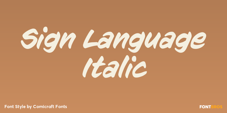 Sign Language Italic Poster