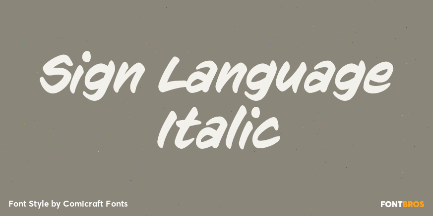 Sign Language Italic Poster