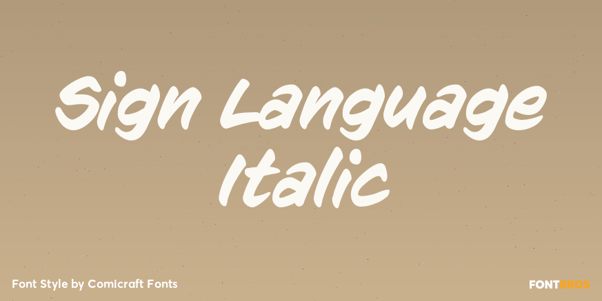 Sign Language Italic Poster