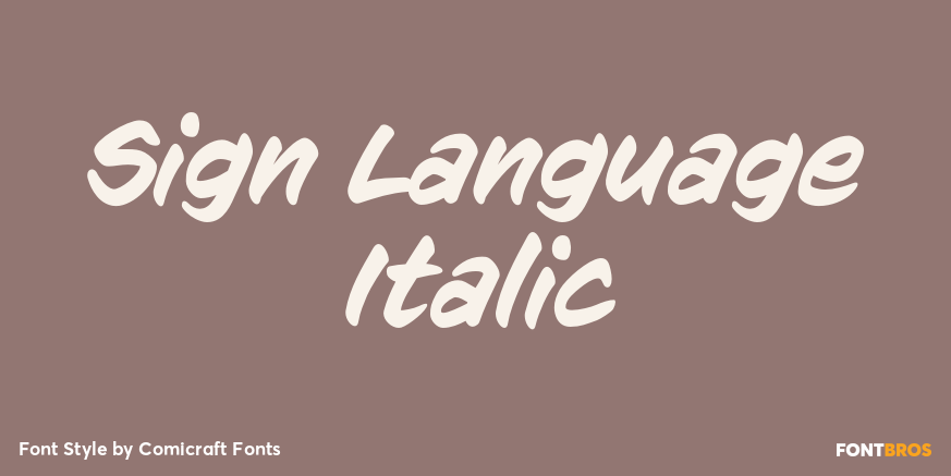 Sign Language Italic Poster