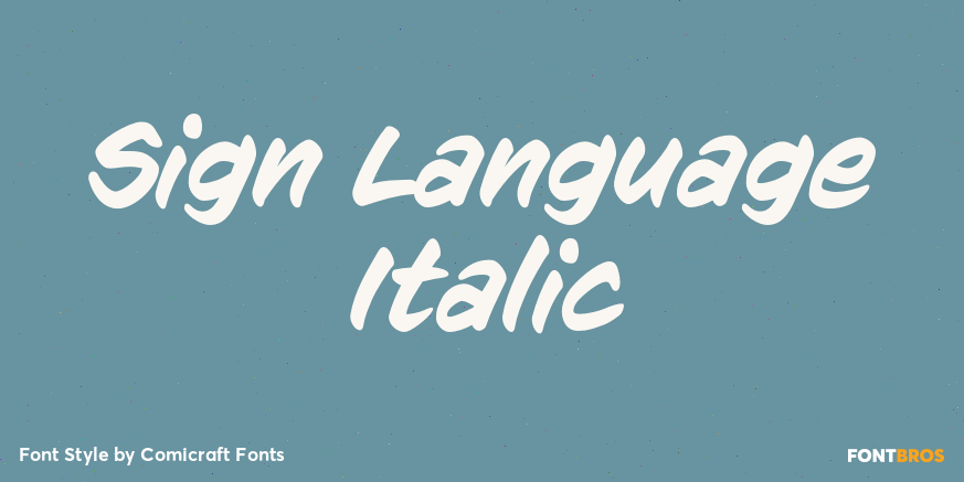 Sign Language Italic Poster