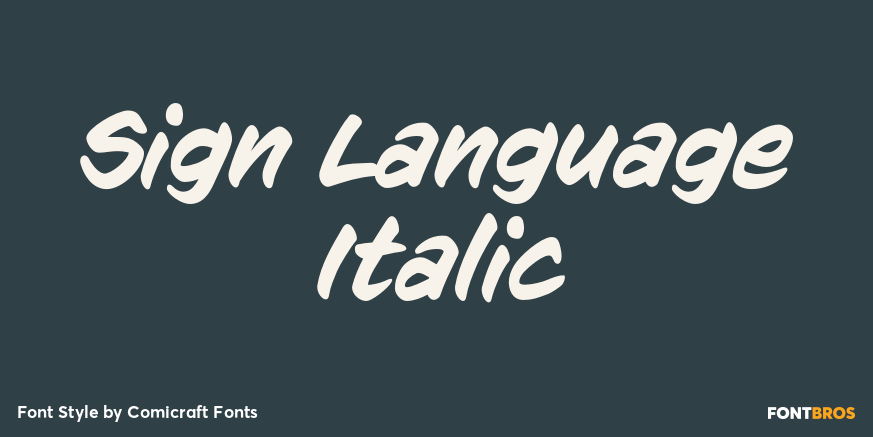 Sign Language Italic Poster