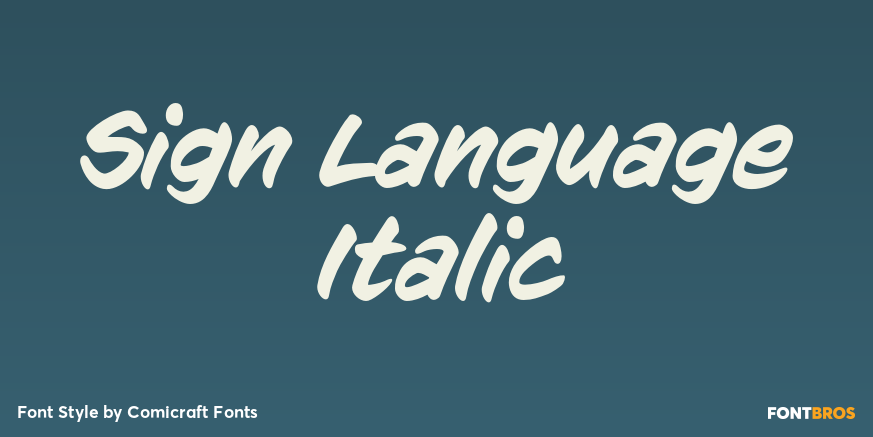 Sign Language Italic Poster