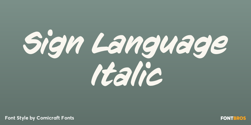 Sign Language Italic Poster