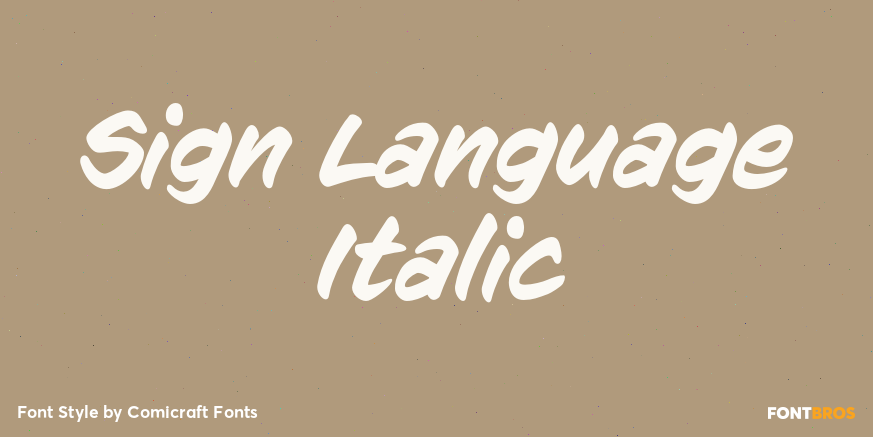 Sign Language Italic Poster