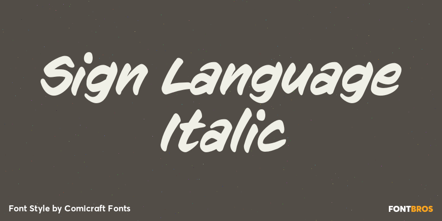 Sign Language Italic Poster