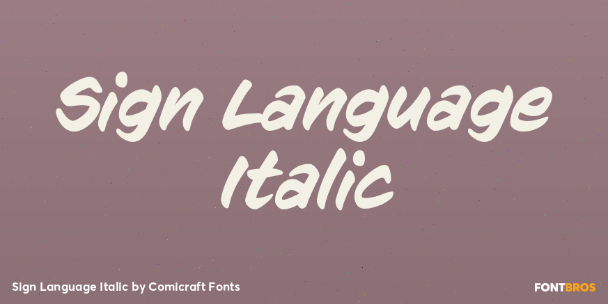 Sign Language Italic Poster