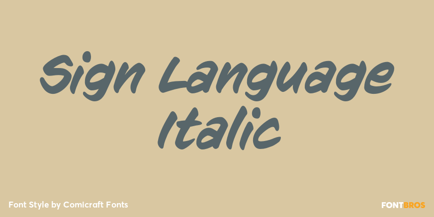 Sign Language Italic Poster