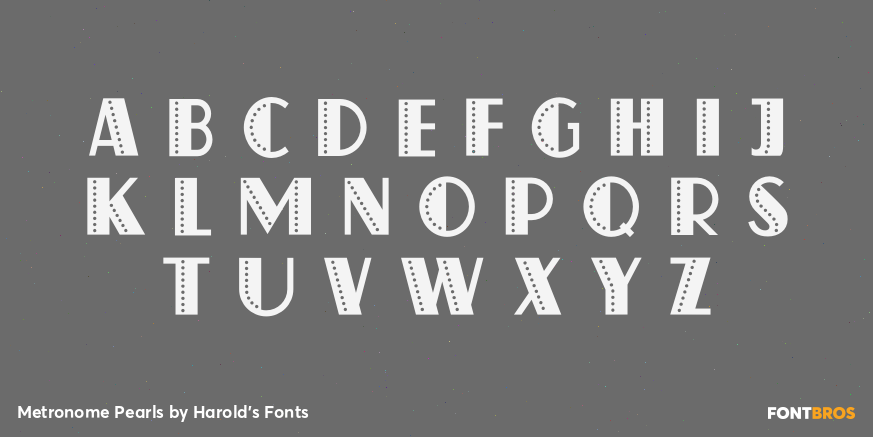 Metronome Pearls Font Poster #2